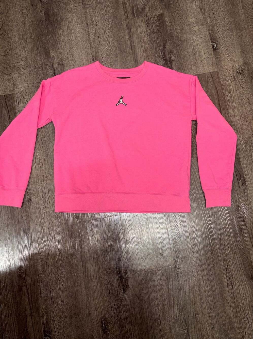 🩷 Jordan 🩷 Girls Jumpman Crewneck Sweatshirt Pink Size XL (13-15 YRS) - Picture 2 of 8